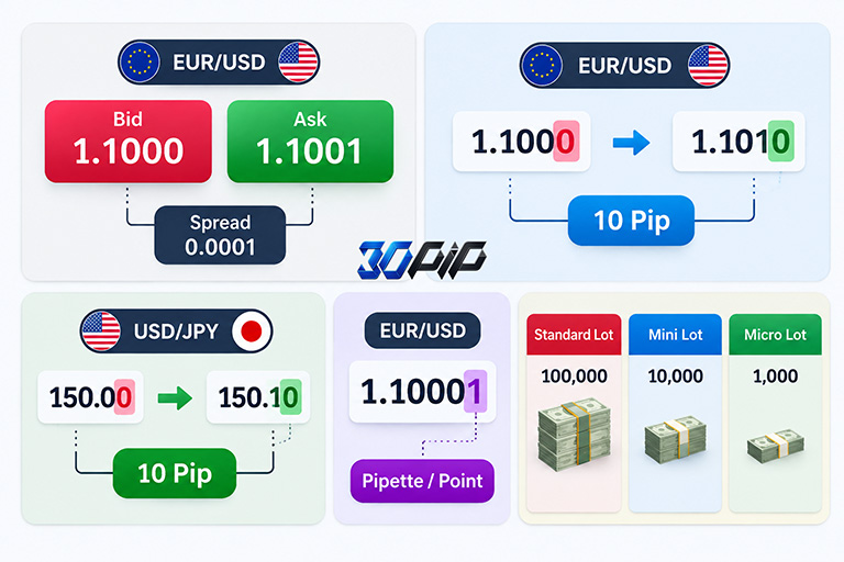 نحوه نمایش قیمتها در فارکس